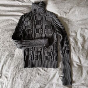 Zara Grey Turtleneck Sweater